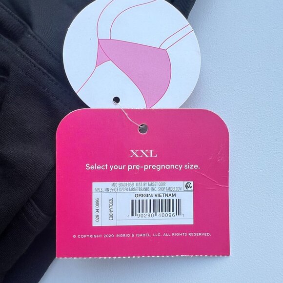 Isabel Maternity by Ingrid & Isabel Over Belly Ponte Maternity Pants Black XXL - Picture 4 of 6